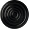 Ekena Millwork Carton Ceiling Medallion (For Canopies up to 3 3/4"), Hand-Painted Jet Black, 17 3/4"OD x 1 3/8"P CM18CABLF - alternate 1